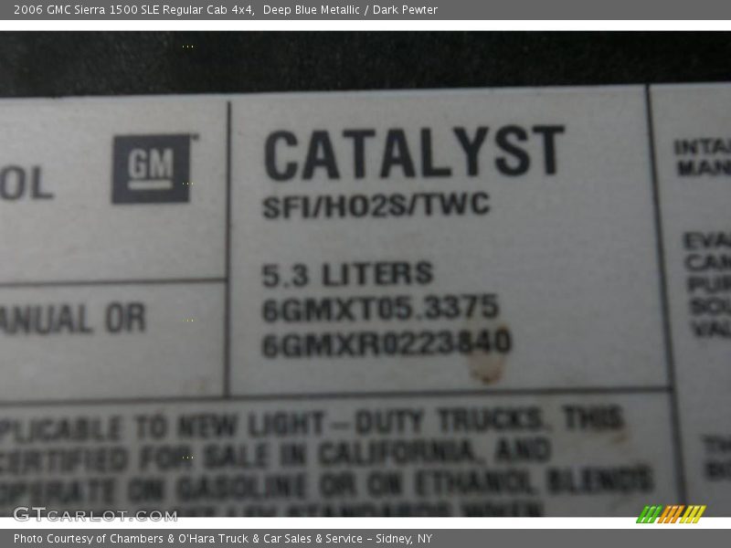 Deep Blue Metallic / Dark Pewter 2006 GMC Sierra 1500 SLE Regular Cab 4x4
