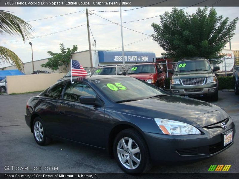 Graphite Pearl / Black 2005 Honda Accord LX V6 Special Edition Coupe