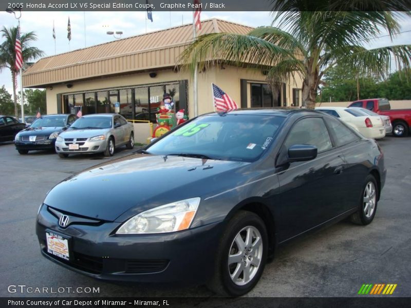 Graphite Pearl / Black 2005 Honda Accord LX V6 Special Edition Coupe