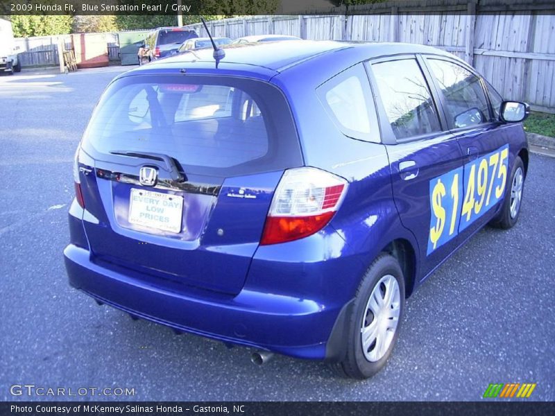 Blue Sensation Pearl / Gray 2009 Honda Fit