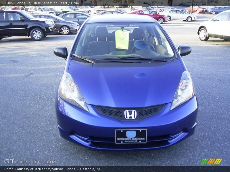 Blue Sensation Pearl / Gray 2009 Honda Fit