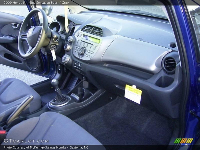 Blue Sensation Pearl / Gray 2009 Honda Fit