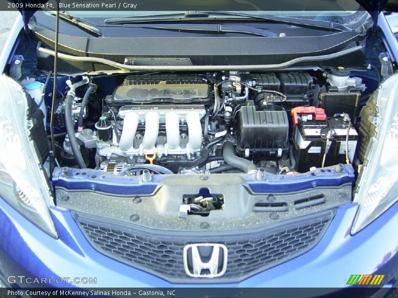 Blue Sensation Pearl / Gray 2009 Honda Fit