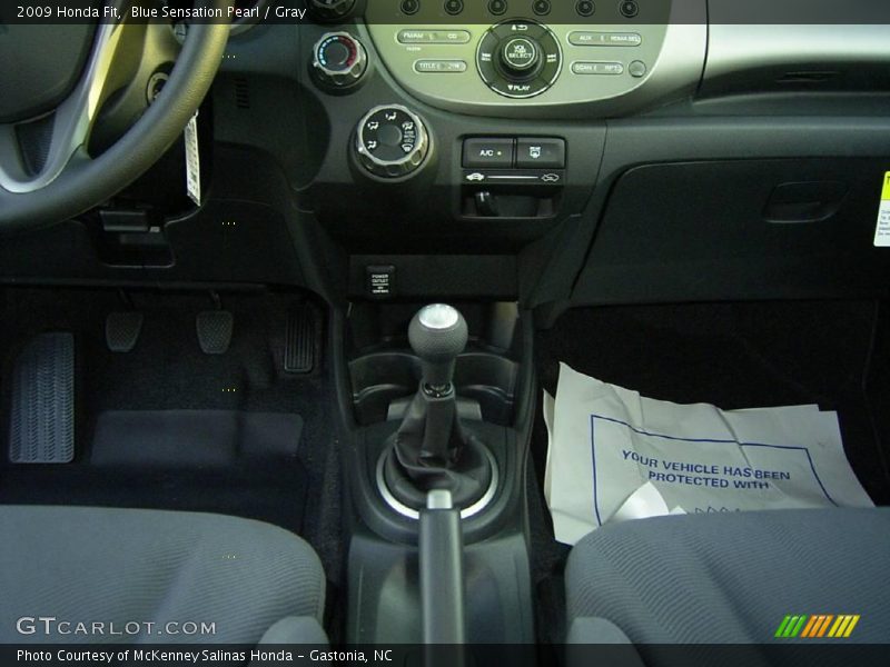 Blue Sensation Pearl / Gray 2009 Honda Fit