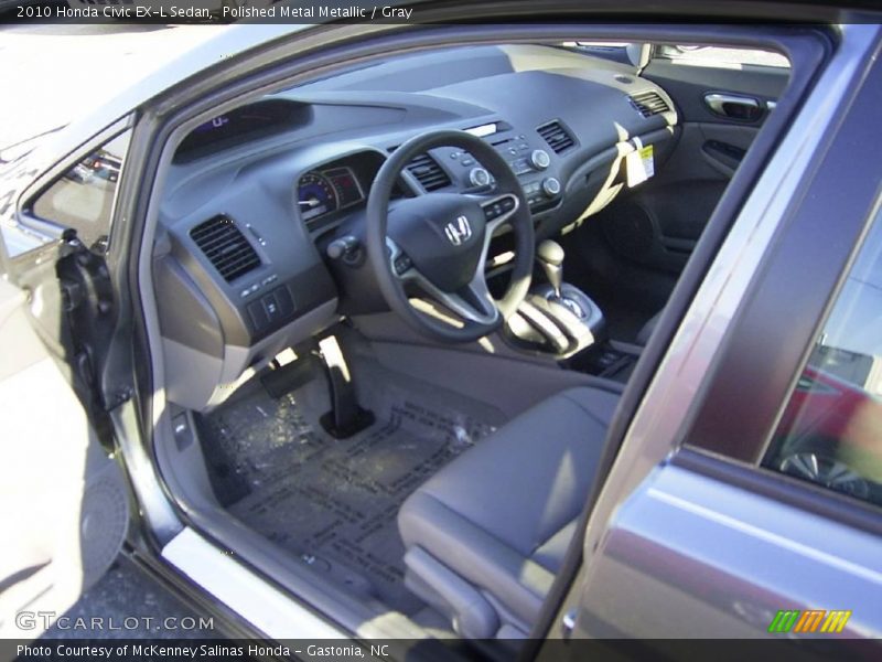 Polished Metal Metallic / Gray 2010 Honda Civic EX-L Sedan