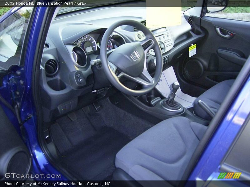 Blue Sensation Pearl / Gray 2009 Honda Fit