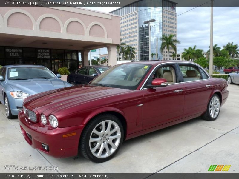 Radiance Red Metallic / Champagne/Mocha 2008 Jaguar XJ XJ8 L