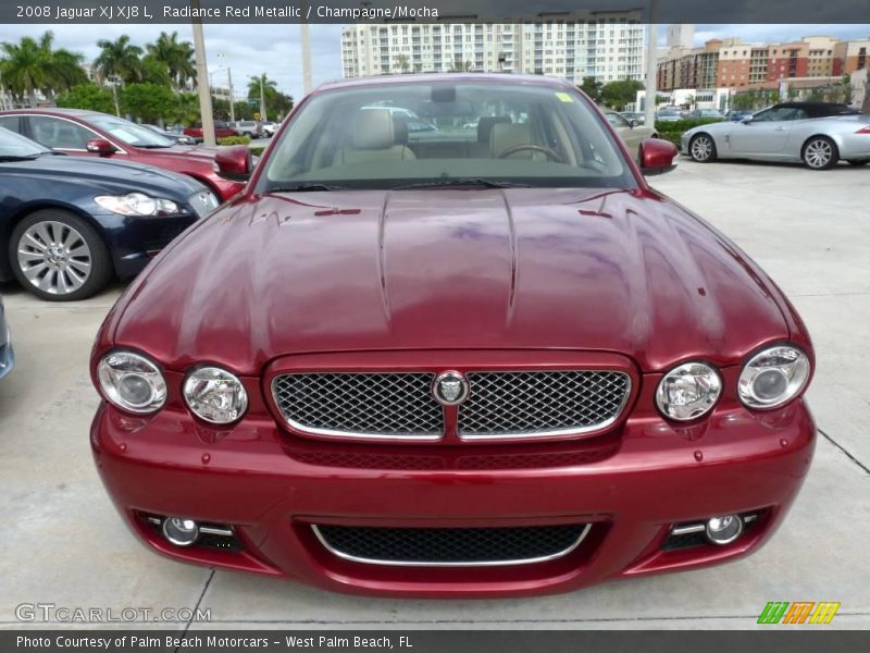 Radiance Red Metallic / Champagne/Mocha 2008 Jaguar XJ XJ8 L