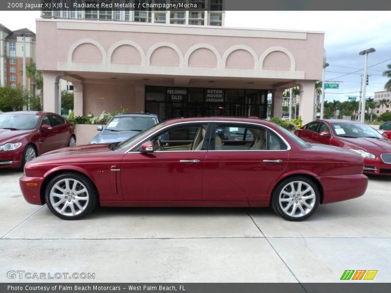 Radiance Red Metallic / Champagne/Mocha 2008 Jaguar XJ XJ8 L