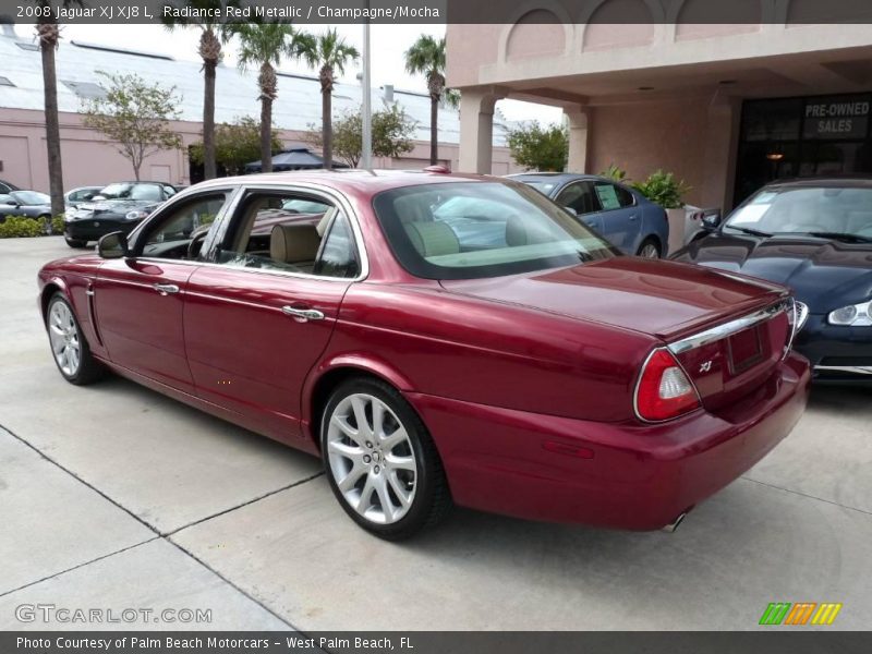 Radiance Red Metallic / Champagne/Mocha 2008 Jaguar XJ XJ8 L