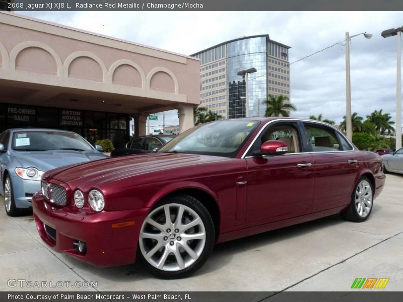 Radiance Red Metallic / Champagne/Mocha 2008 Jaguar XJ XJ8 L