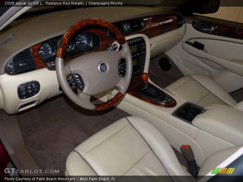Radiance Red Metallic / Champagne/Mocha 2008 Jaguar XJ XJ8 L