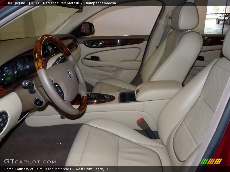 Radiance Red Metallic / Champagne/Mocha 2008 Jaguar XJ XJ8 L