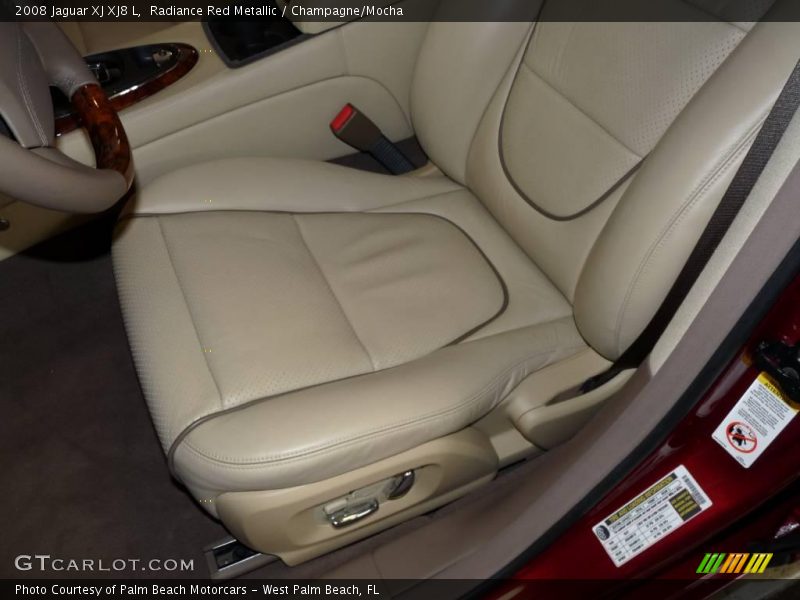 Radiance Red Metallic / Champagne/Mocha 2008 Jaguar XJ XJ8 L