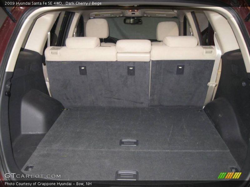 Dark Cherry / Beige 2009 Hyundai Santa Fe SE 4WD