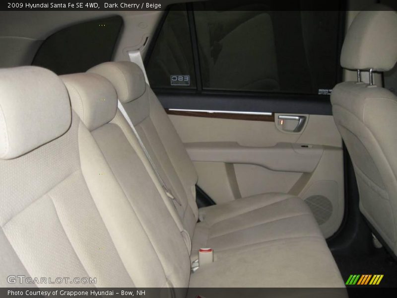 Dark Cherry / Beige 2009 Hyundai Santa Fe SE 4WD