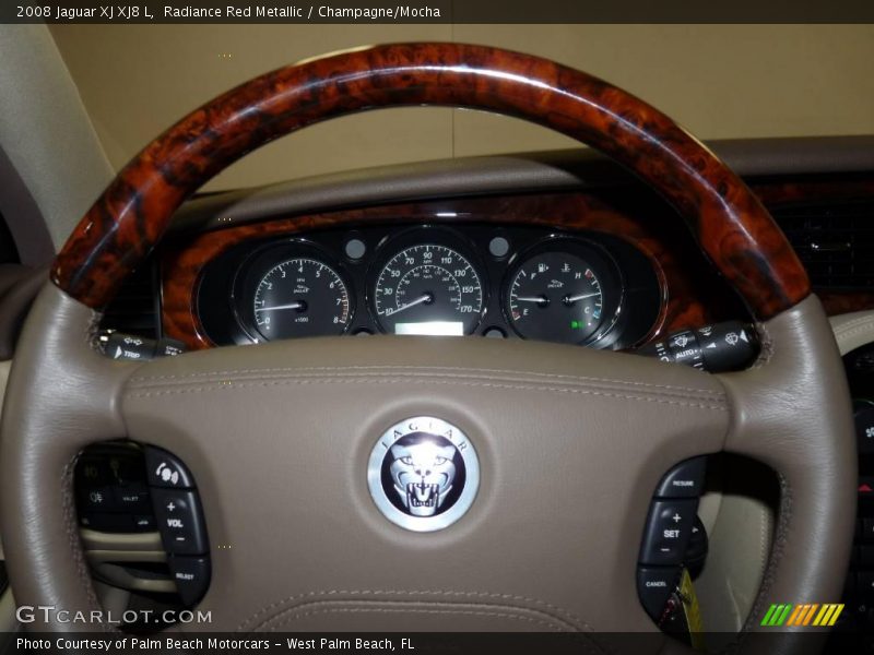 Radiance Red Metallic / Champagne/Mocha 2008 Jaguar XJ XJ8 L