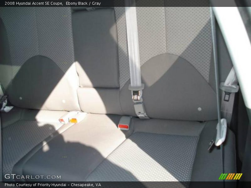 Ebony Black / Gray 2008 Hyundai Accent SE Coupe