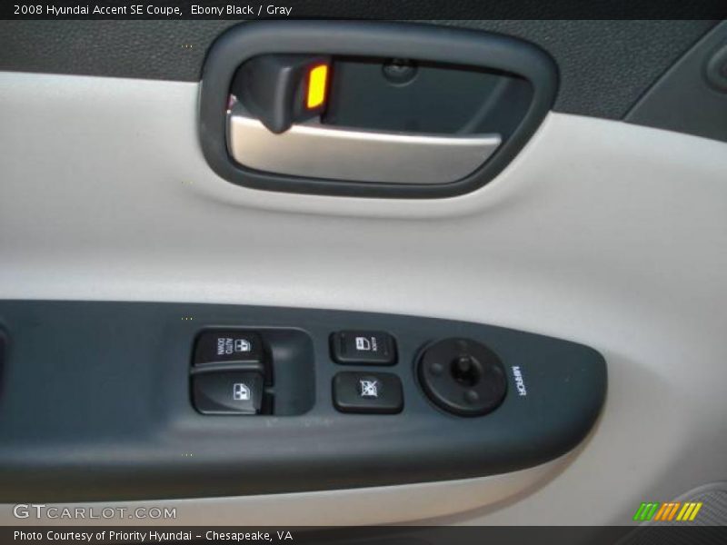 Ebony Black / Gray 2008 Hyundai Accent SE Coupe