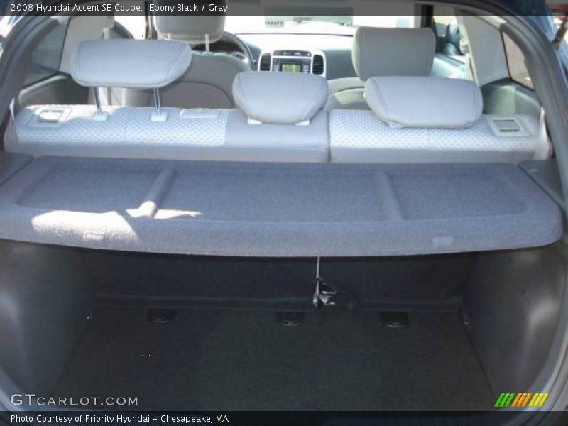 Ebony Black / Gray 2008 Hyundai Accent SE Coupe