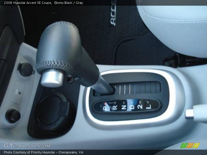 Ebony Black / Gray 2008 Hyundai Accent SE Coupe