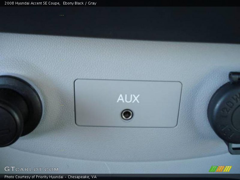 Ebony Black / Gray 2008 Hyundai Accent SE Coupe