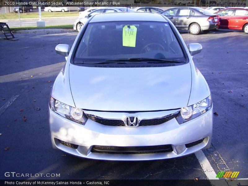 Alabaster Silver Metallic / Blue 2010 Honda Civic Hybrid Sedan