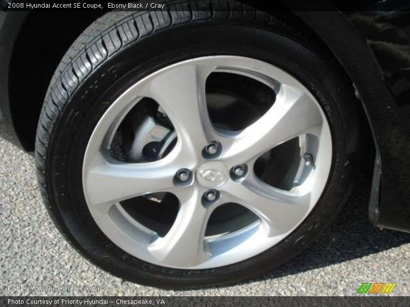 Ebony Black / Gray 2008 Hyundai Accent SE Coupe