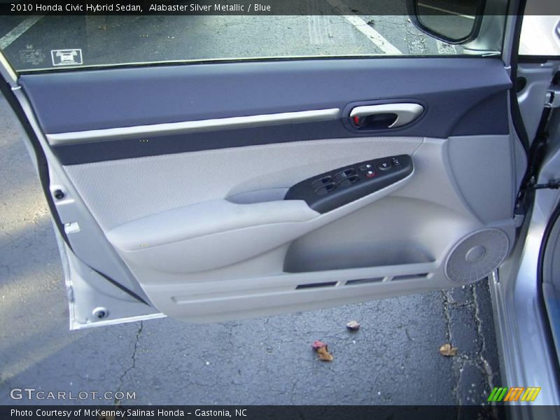 Alabaster Silver Metallic / Blue 2010 Honda Civic Hybrid Sedan