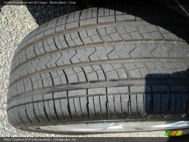 Ebony Black / Gray 2008 Hyundai Accent SE Coupe