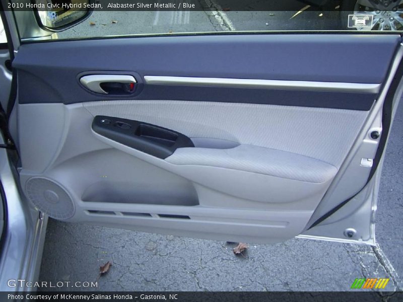 Alabaster Silver Metallic / Blue 2010 Honda Civic Hybrid Sedan