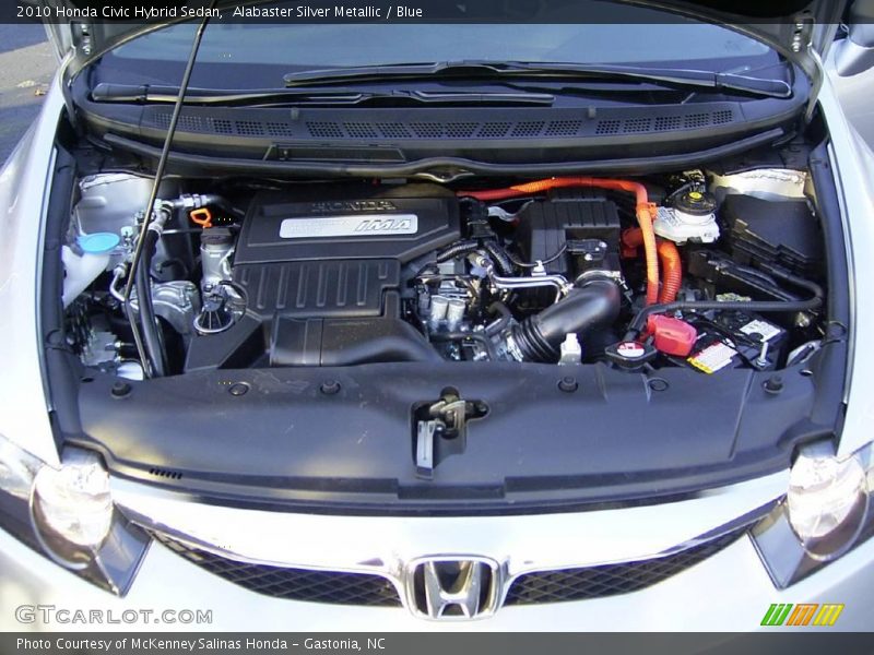 Alabaster Silver Metallic / Blue 2010 Honda Civic Hybrid Sedan