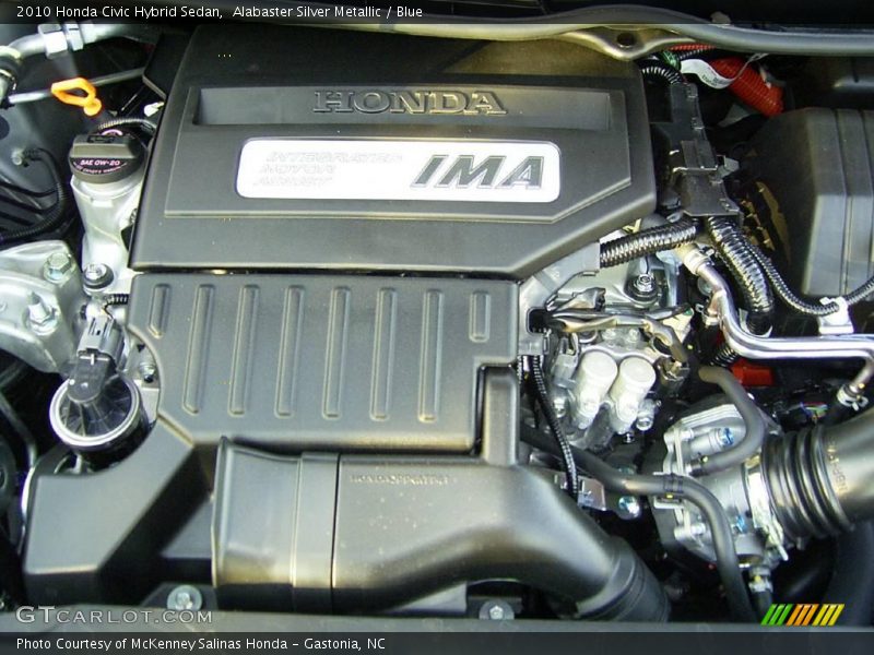 Alabaster Silver Metallic / Blue 2010 Honda Civic Hybrid Sedan