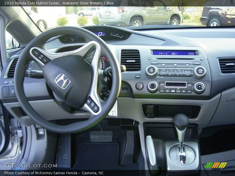 Alabaster Silver Metallic / Blue 2010 Honda Civic Hybrid Sedan