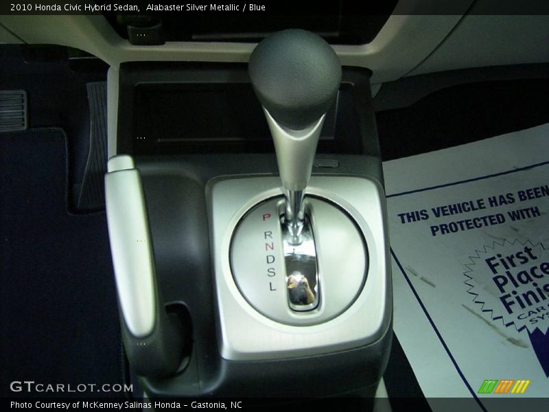 Alabaster Silver Metallic / Blue 2010 Honda Civic Hybrid Sedan