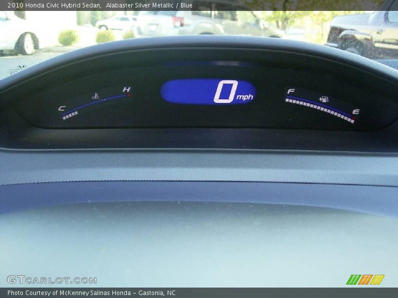 Alabaster Silver Metallic / Blue 2010 Honda Civic Hybrid Sedan