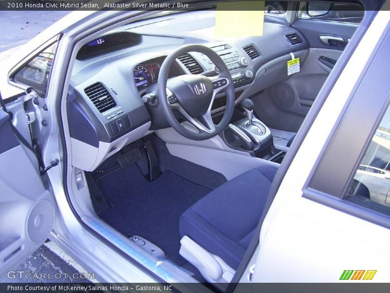 Alabaster Silver Metallic / Blue 2010 Honda Civic Hybrid Sedan