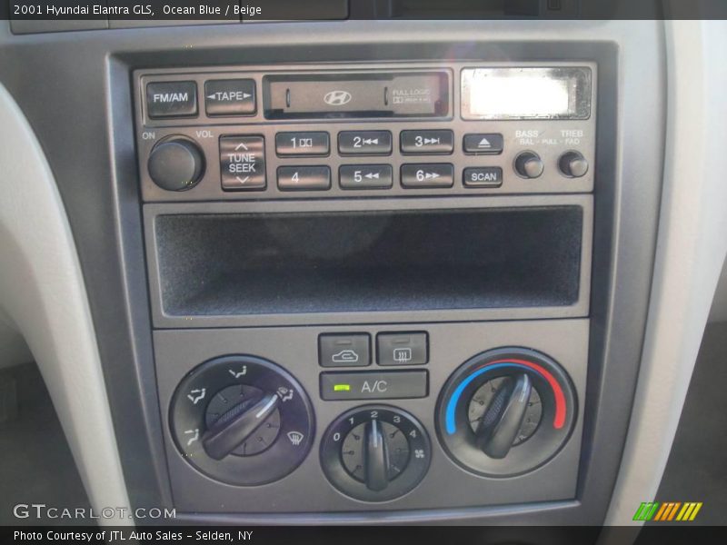 Ocean Blue / Beige 2001 Hyundai Elantra GLS