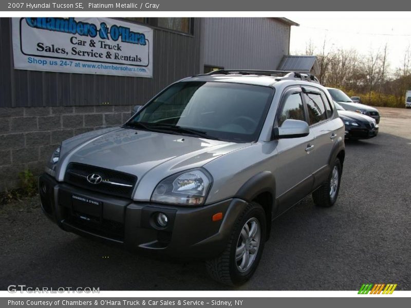 Platinum Metallic / Gray 2007 Hyundai Tucson SE