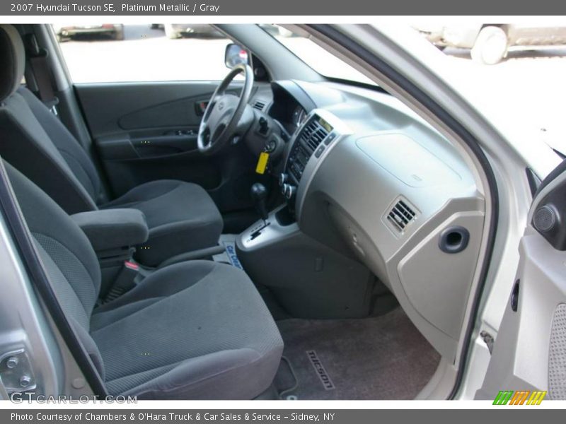 Platinum Metallic / Gray 2007 Hyundai Tucson SE