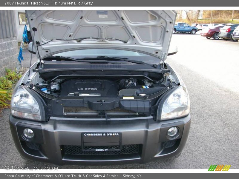 Platinum Metallic / Gray 2007 Hyundai Tucson SE