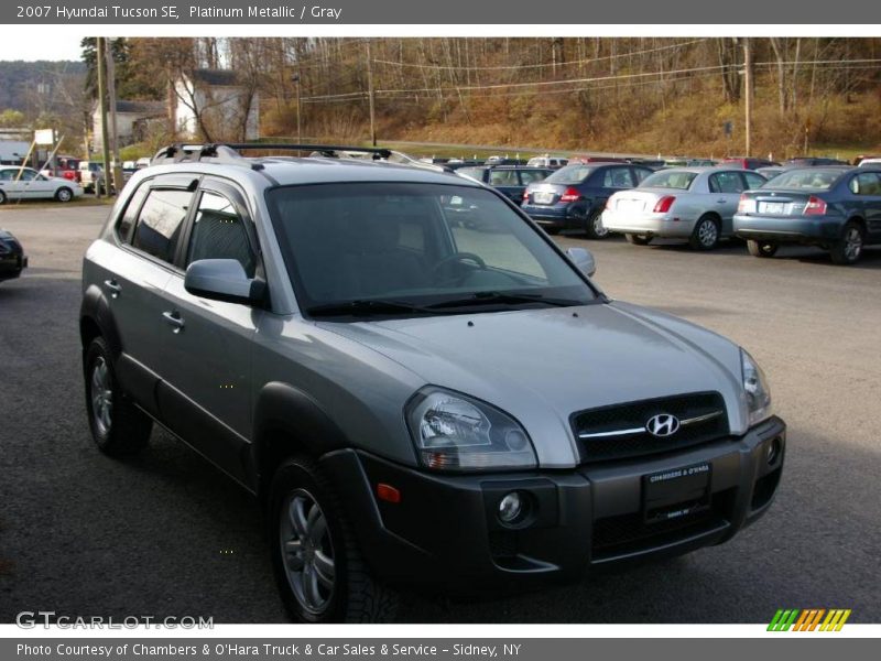Platinum Metallic / Gray 2007 Hyundai Tucson SE