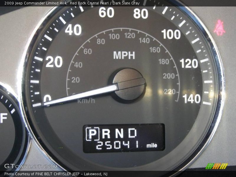 Red Rock Crystal Pearl / Dark Slate Gray 2009 Jeep Commander Limited 4x4