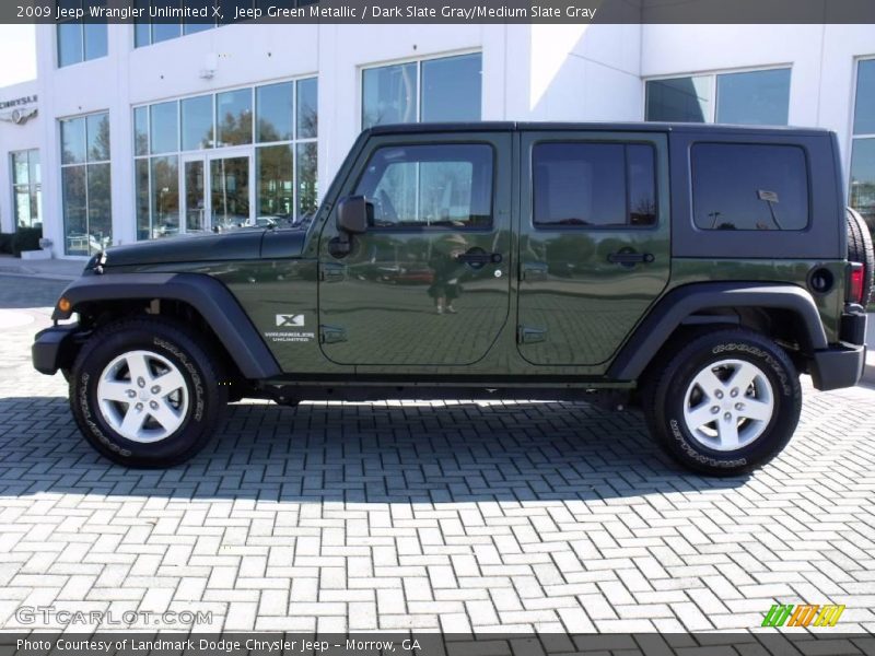 Jeep Green Metallic / Dark Slate Gray/Medium Slate Gray 2009 Jeep Wrangler Unlimited X