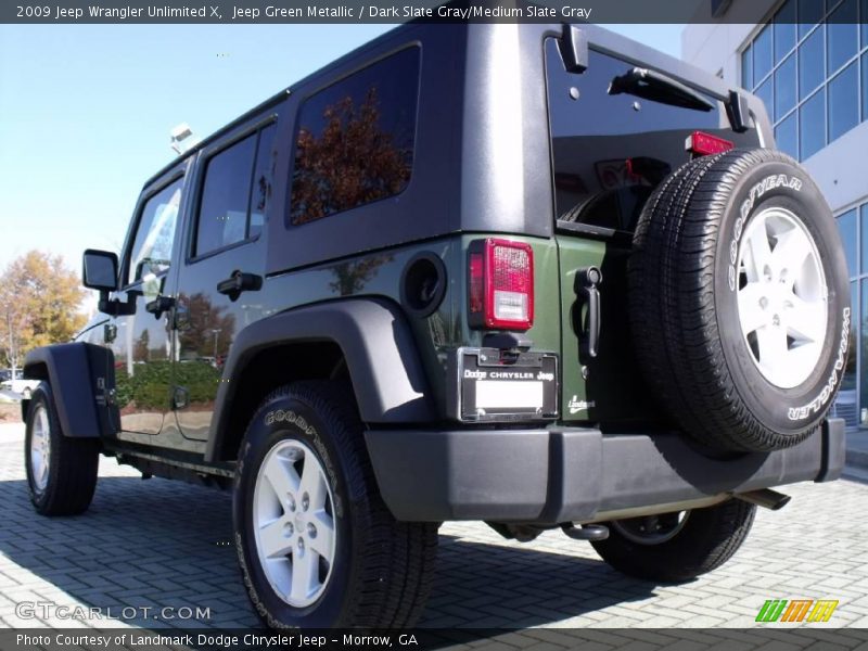 Jeep Green Metallic / Dark Slate Gray/Medium Slate Gray 2009 Jeep Wrangler Unlimited X