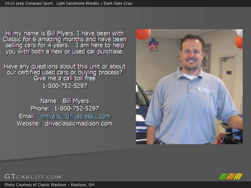 Light Sandstone Metallic / Dark Slate Gray 2010 Jeep Compass Sport