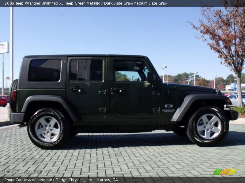 Jeep Green Metallic / Dark Slate Gray/Medium Slate Gray 2009 Jeep Wrangler Unlimited X
