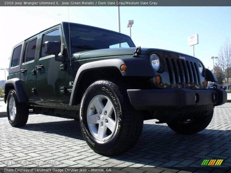 Jeep Green Metallic / Dark Slate Gray/Medium Slate Gray 2009 Jeep Wrangler Unlimited X