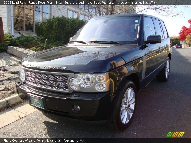 Java Black Pearlescent / Westminster Jet Black/Tan 2008 Land Rover Range Rover Westminster Supercharged
