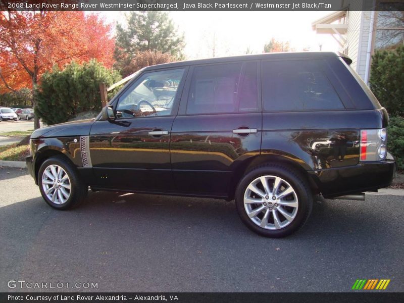 Java Black Pearlescent / Westminster Jet Black/Tan 2008 Land Rover Range Rover Westminster Supercharged